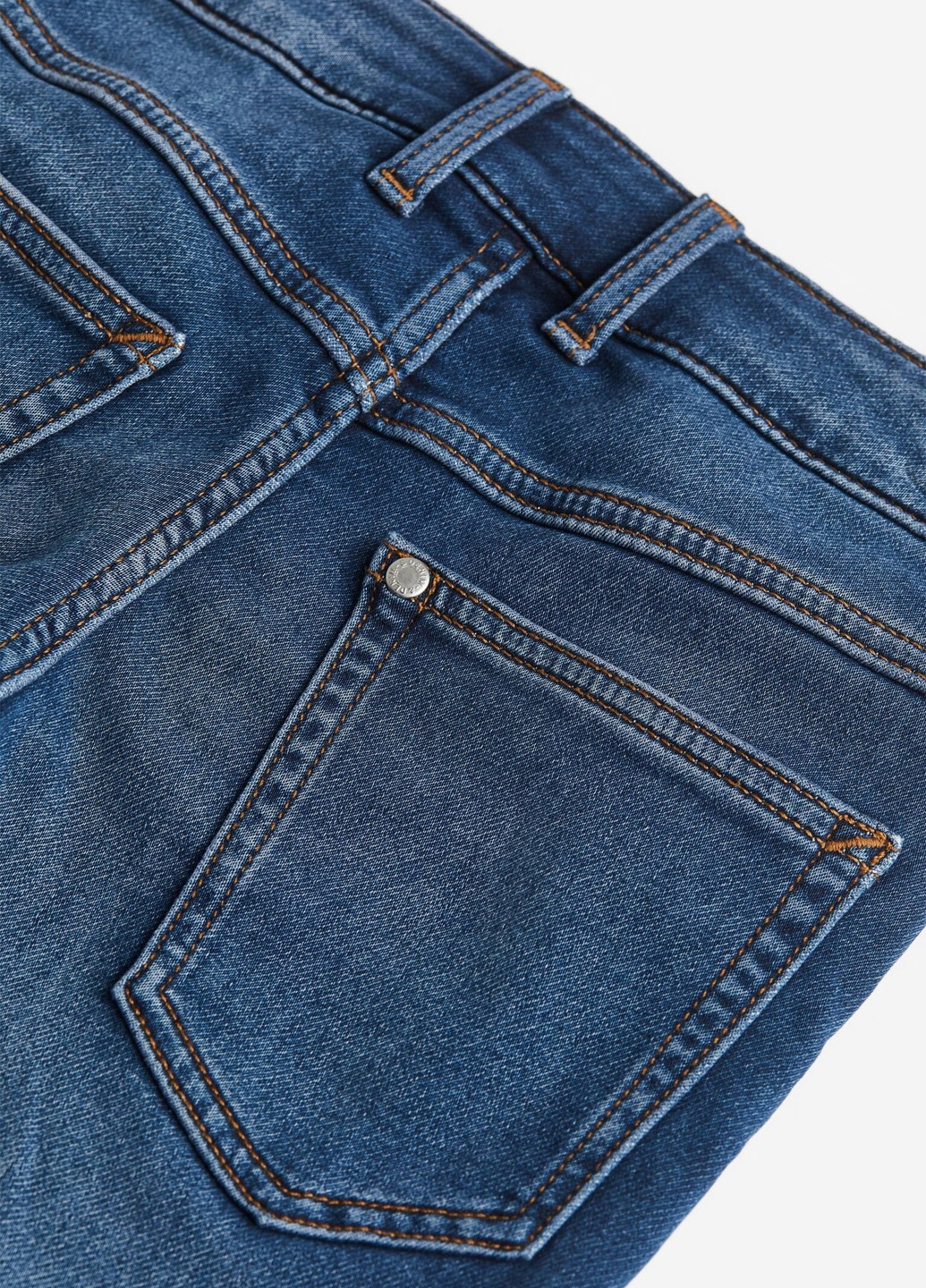 Синие демисезонные зауженные джинсы H&M