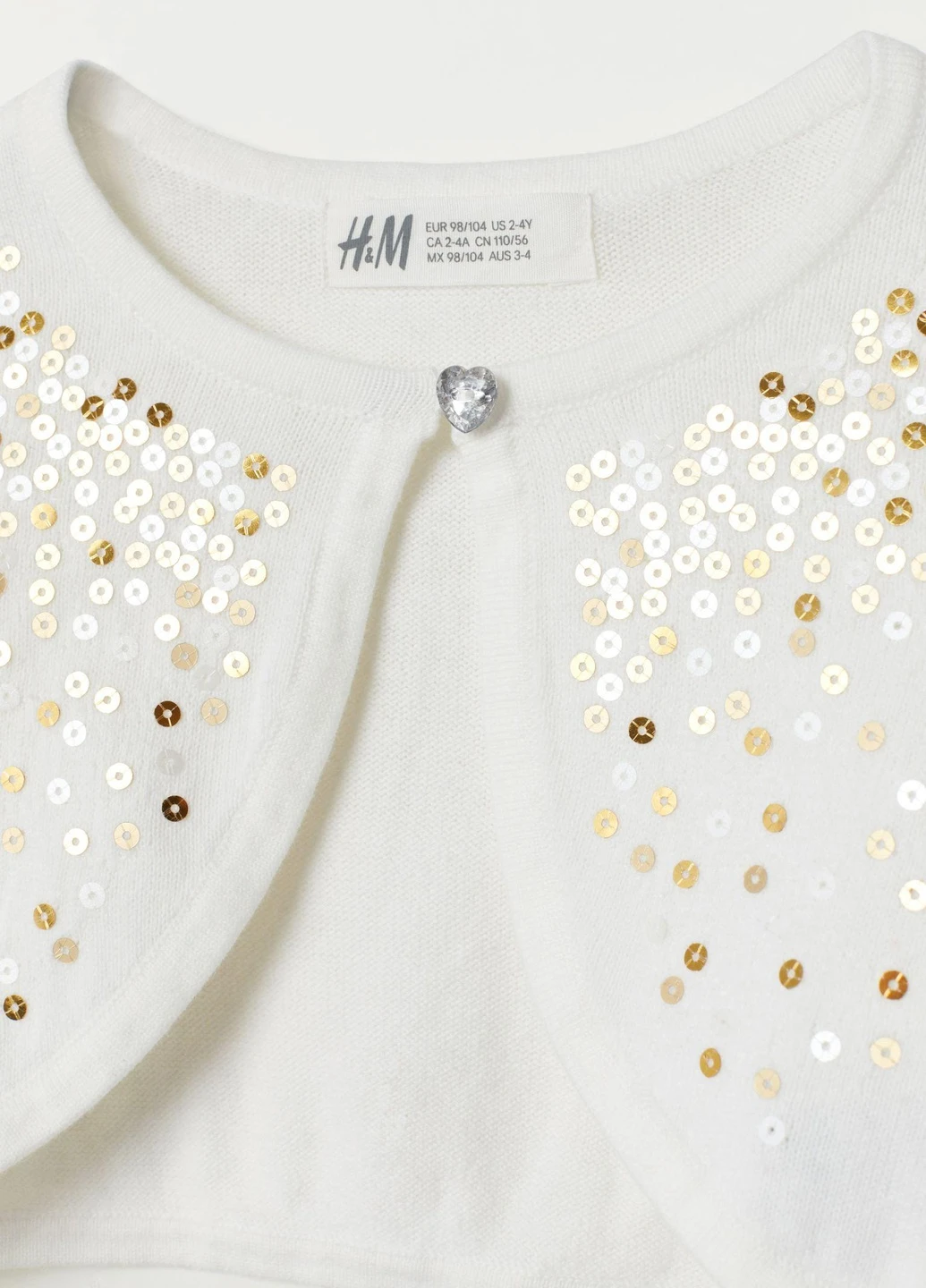 Болеро,білий-золотистий, H&M (256797756)