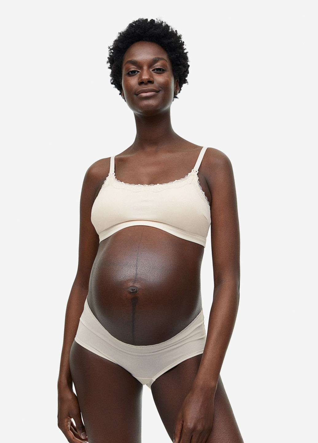 Світло-бежевий бюстгальтер для вагітних та годуючих H&M без кісточок бавовна