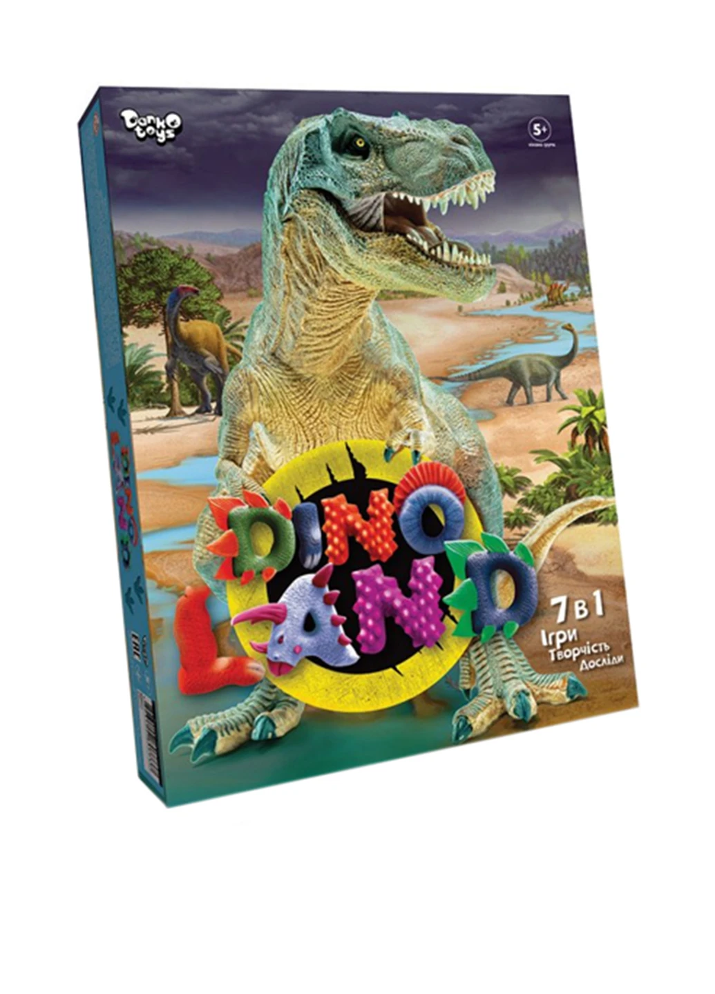 Ігровий набір Dino Land 7 в 1, 27х37х5 см Danko (220610934)
