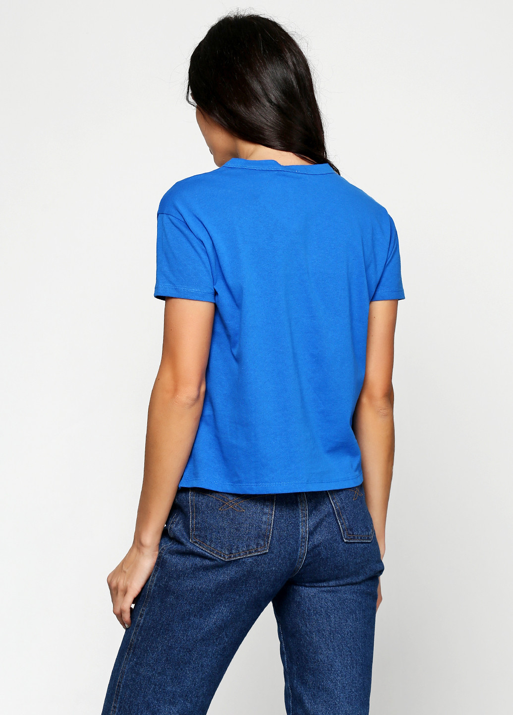 Синяя летняя футболка Zara