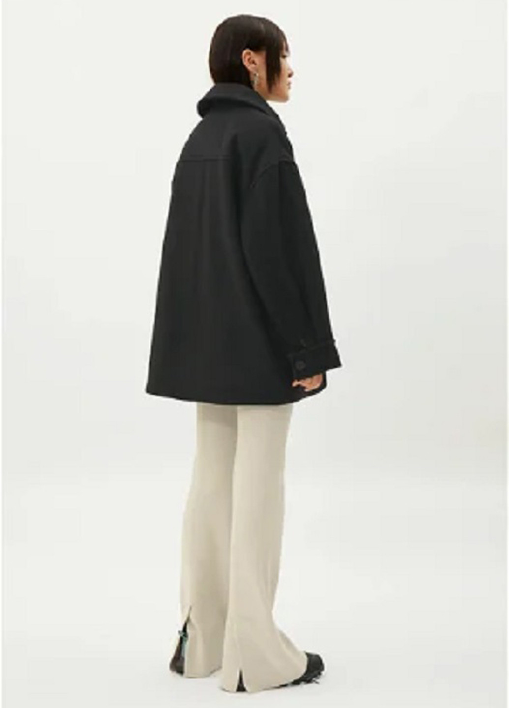 Черное демисезонное Пальто оверсайз Weekday