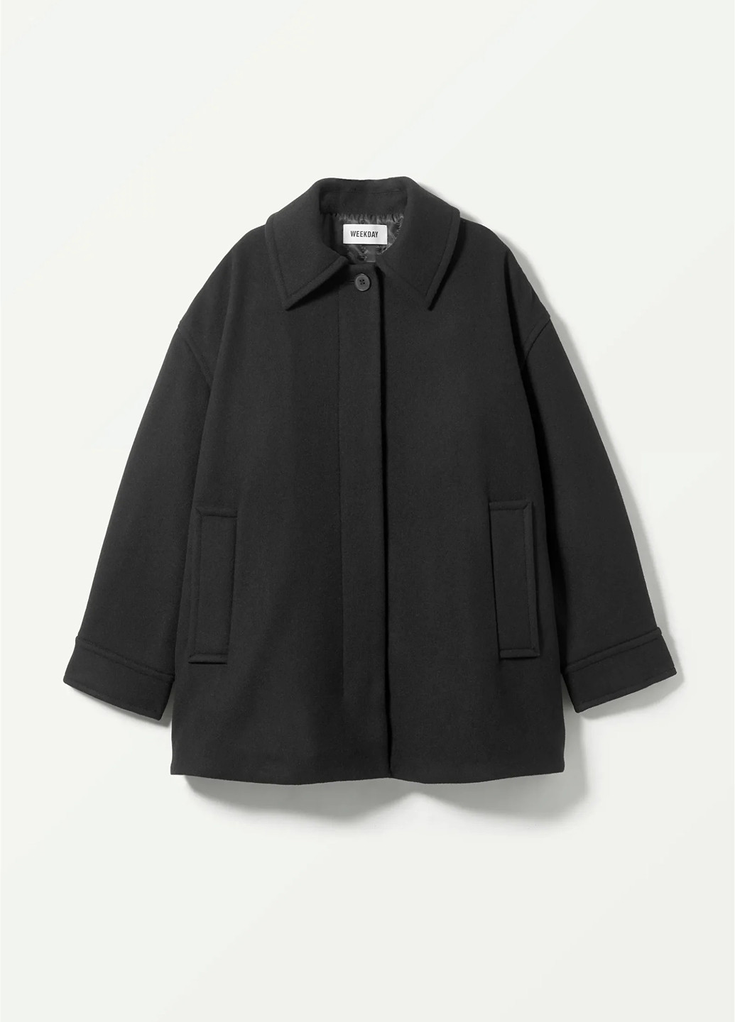 Черное демисезонное Пальто оверсайз Weekday