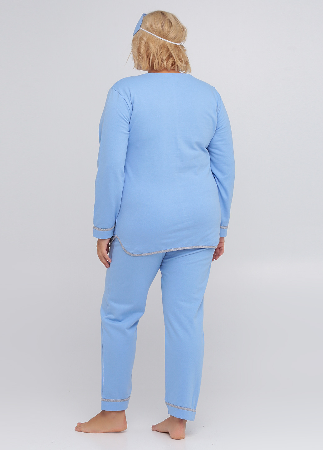 Голубая всесезон пижама (лонгслив, брюки) лонгслив + брюки Lucci