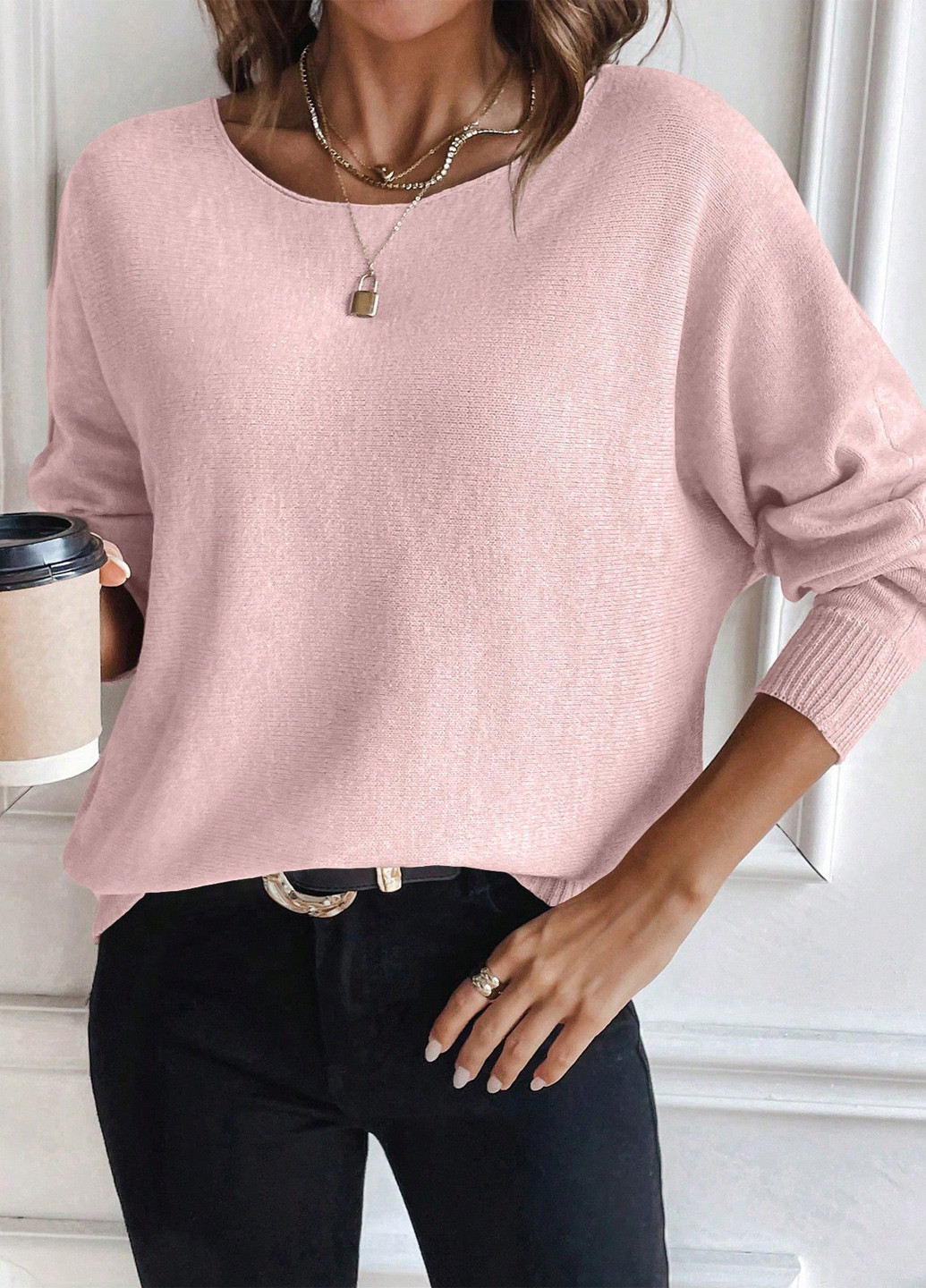 Рожевий демісезонний джемпер джемпер SHEIN