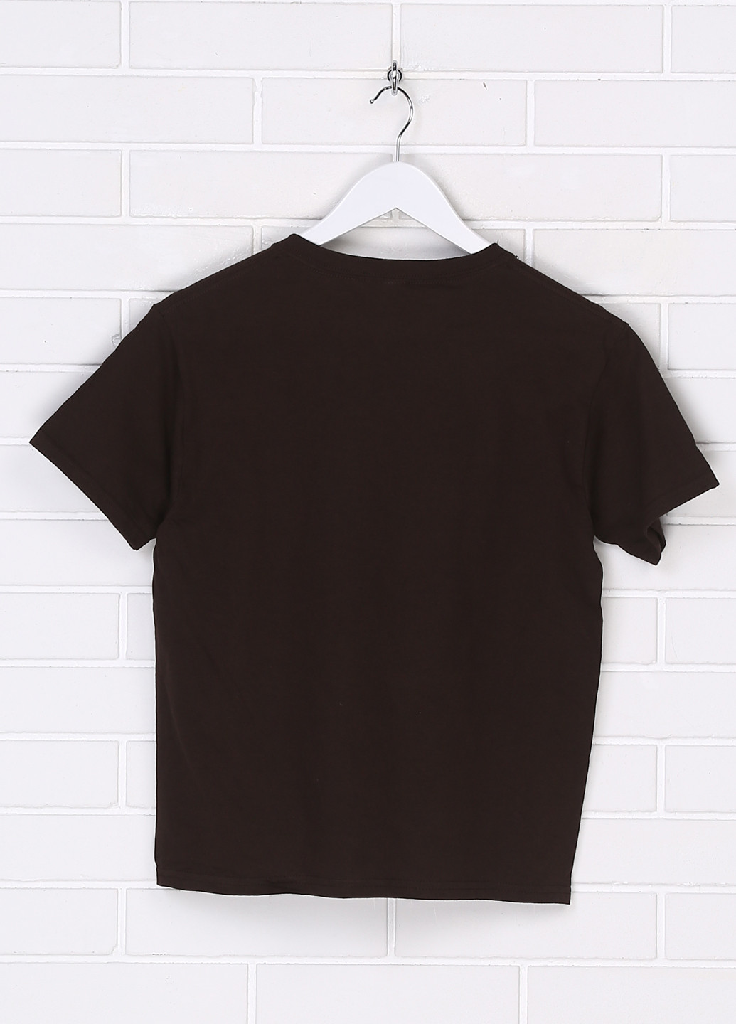 Темно-коричневая летняя футболка Gildan