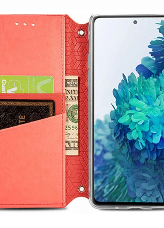 Шкіряний чохол книжка Mandala (PU) для Xiaomi Redmi Note 10 / Note 10s Червоний (is_00000043350_2) Getman (237834516)