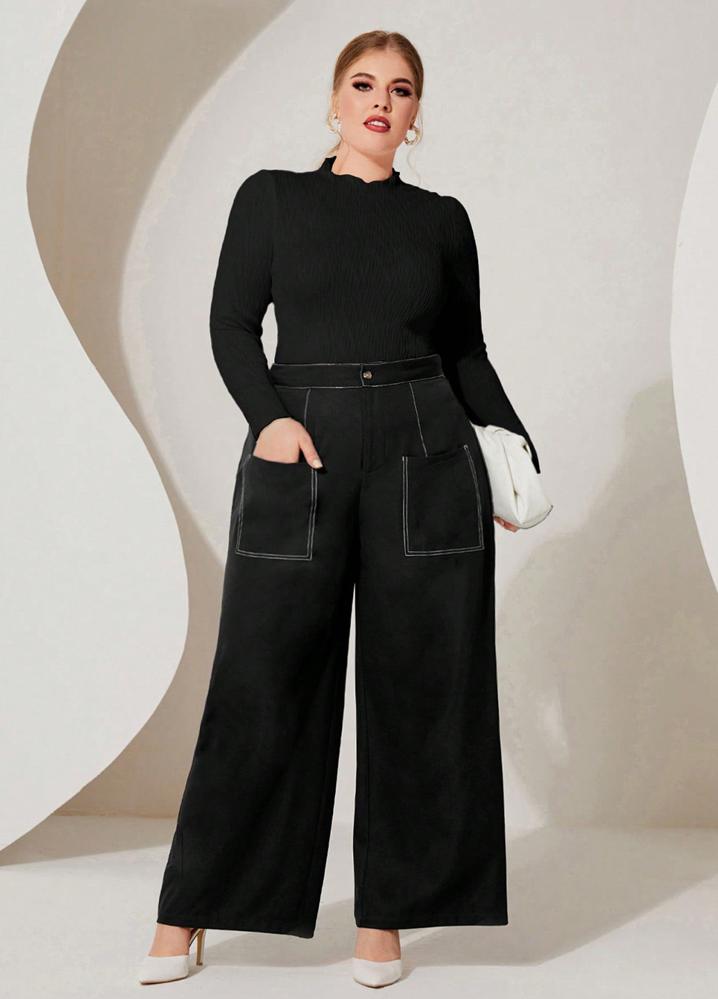 Чорна блуза SHEIN