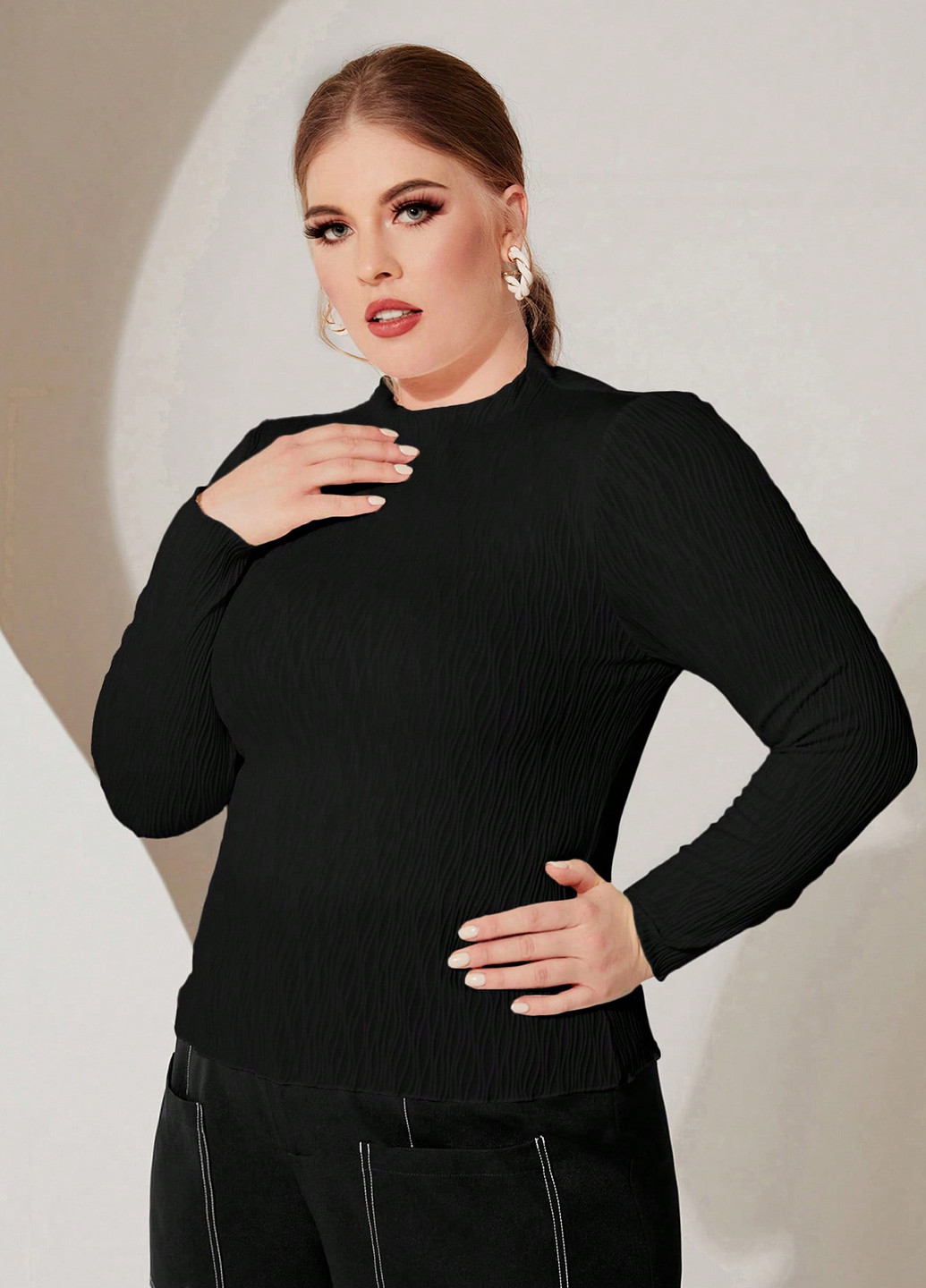 Чорна блуза SHEIN