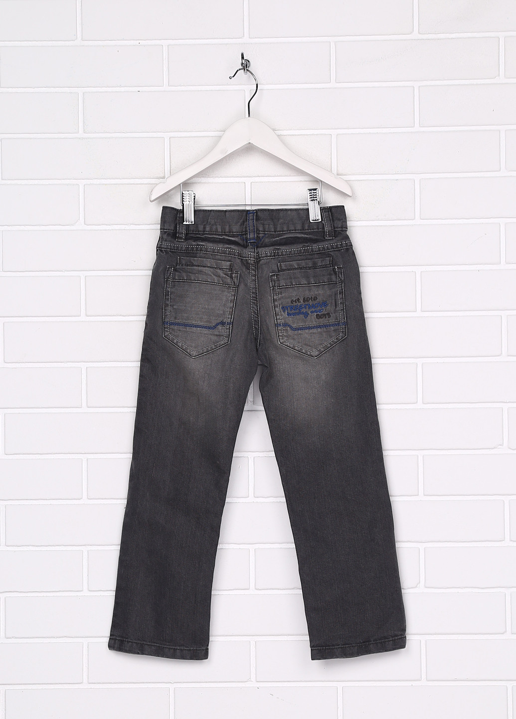 Серые демисезонные со средней талией джинсы Lupilu