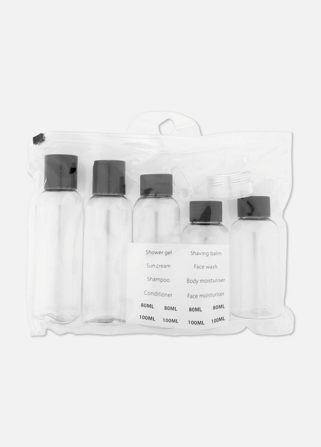 Комплект дорожных бутылочек (5 шт.) Primark (365957778)