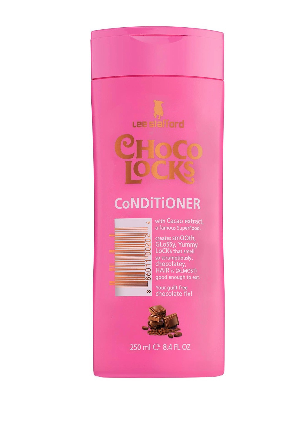 Кондиціонер для гладкості і блиску волосся з екстрактом какао Choco Locks Conditioner 250 мл Lee Stafford (219913395)