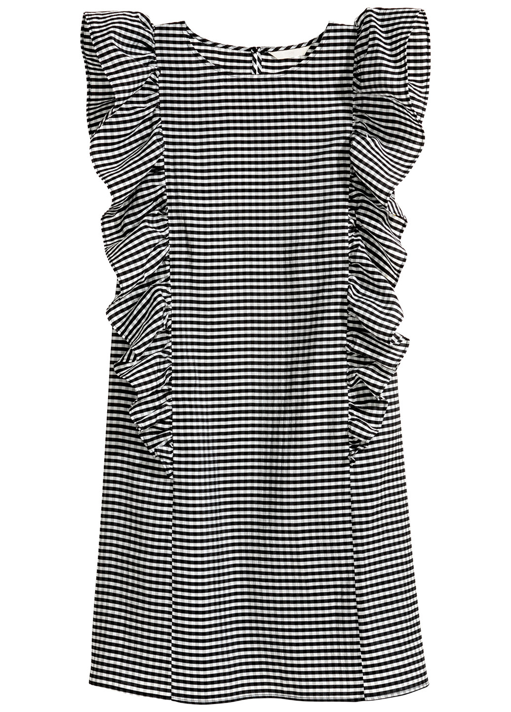 Черно-белое кэжуал платье футляр H&M в клетку