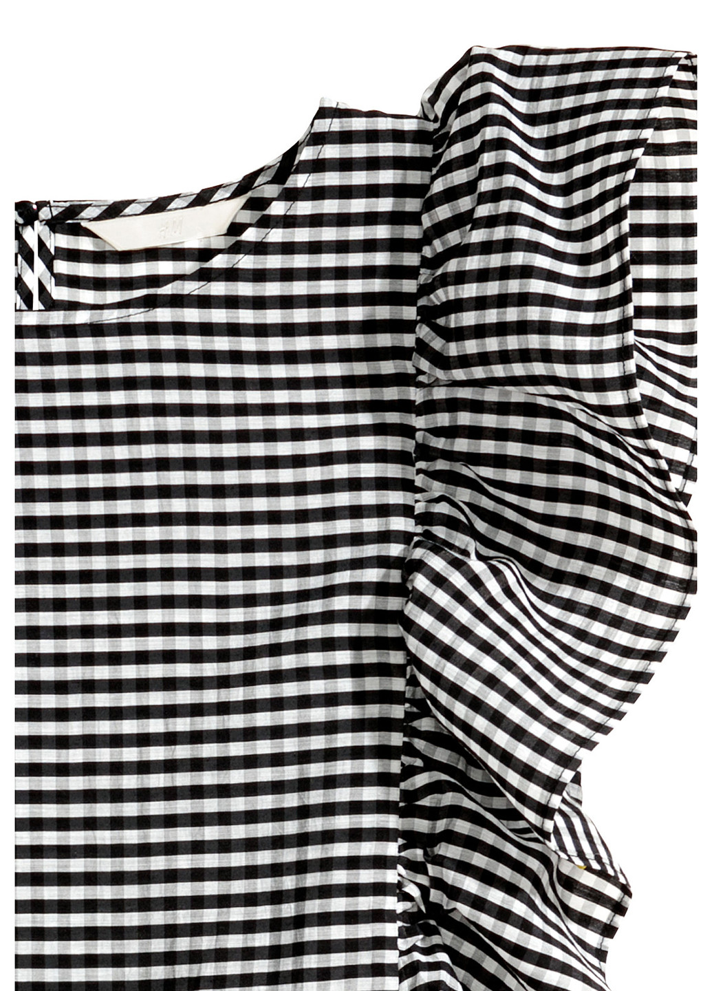 Черно-белое кэжуал платье футляр H&M в клетку