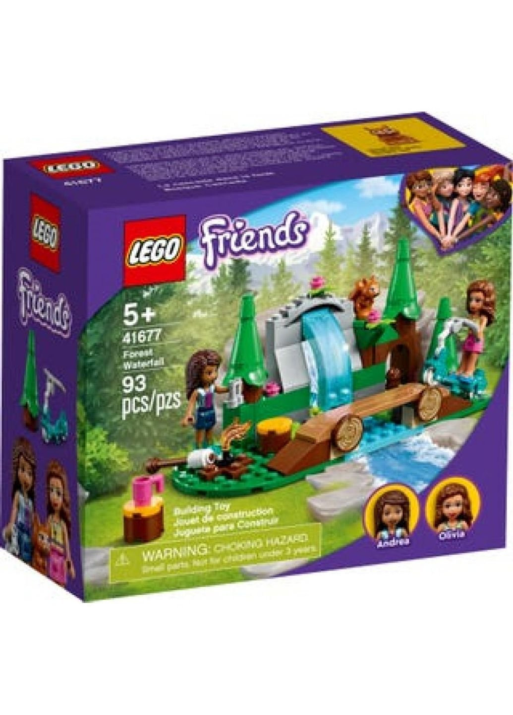 Конструктор Friends Лісовий водоспад 93 деталі (41677) Lego (251221623)