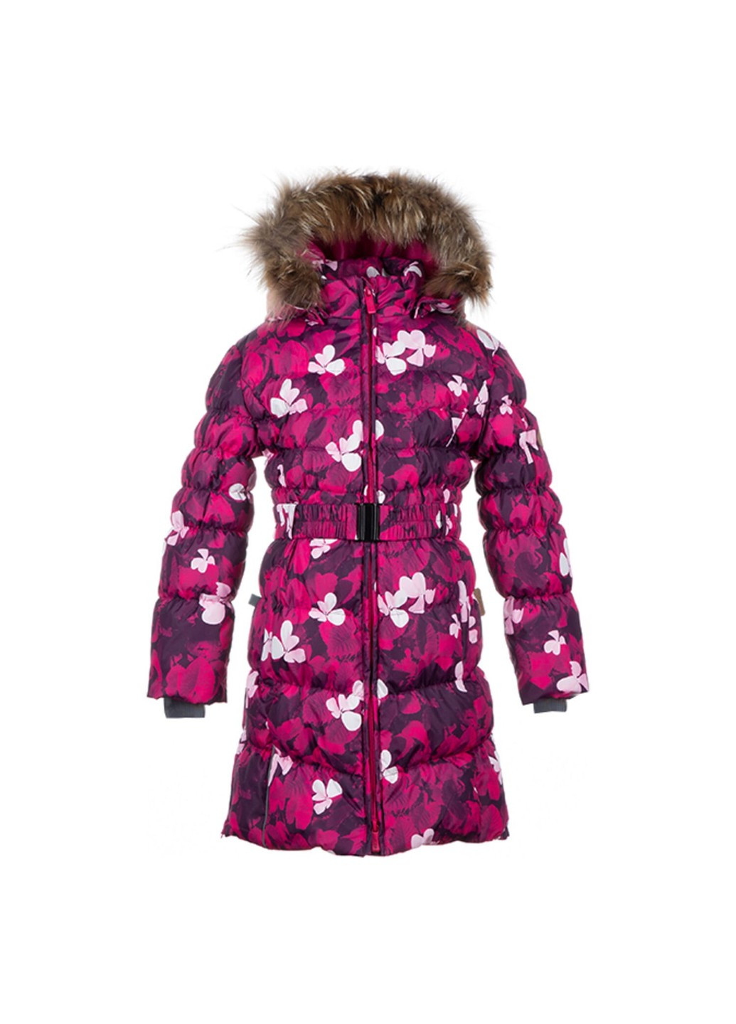 Фуксинове (колору Фукія) зимнє Пальто-пуховик YASMINE Huppa