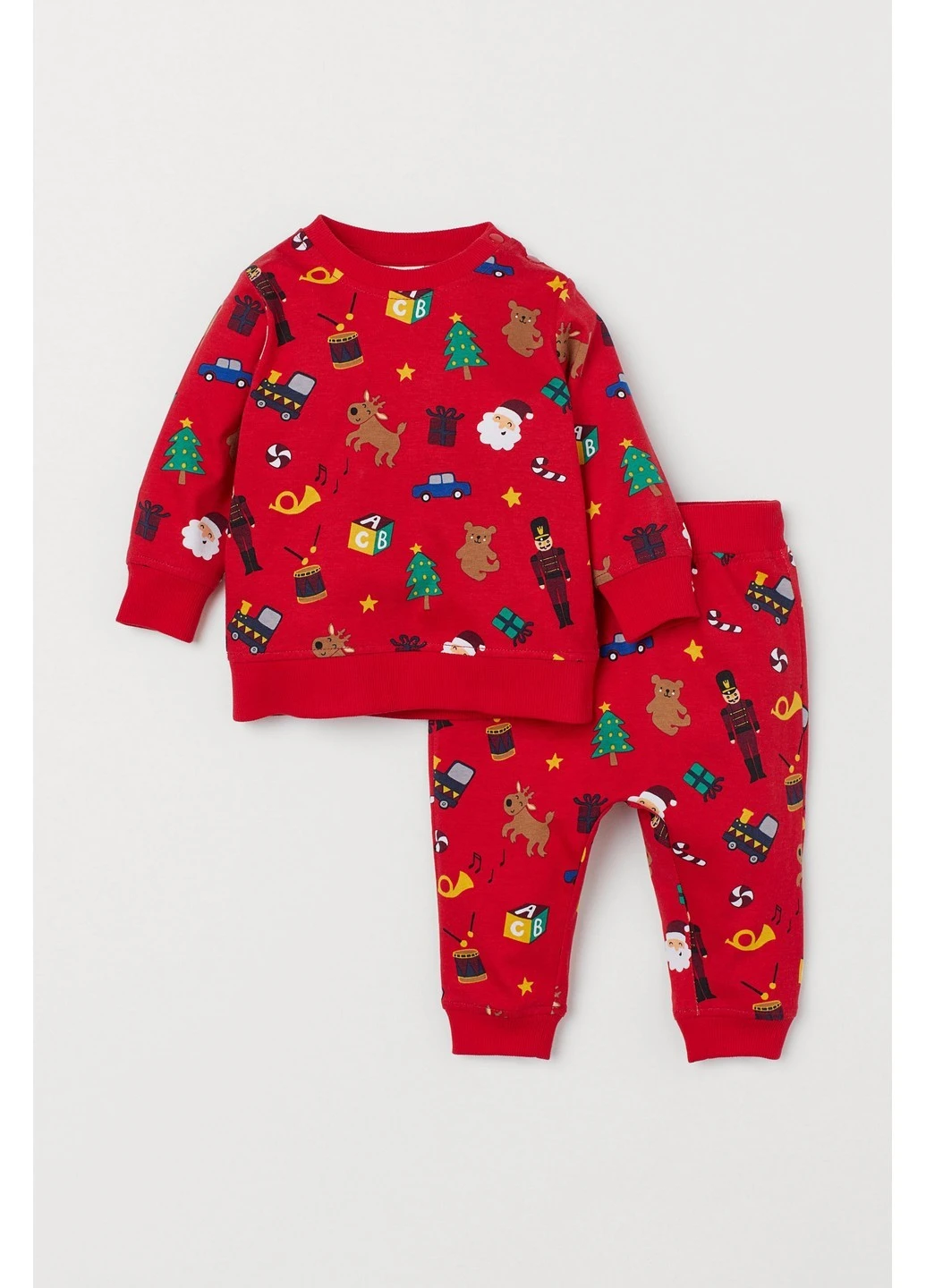 Червоний комплект (лонгслів, брюки) H&M