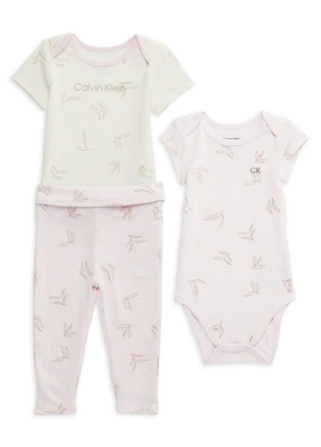 Комбінований демісезонний комплект (2 боді, штани) Calvin Klein