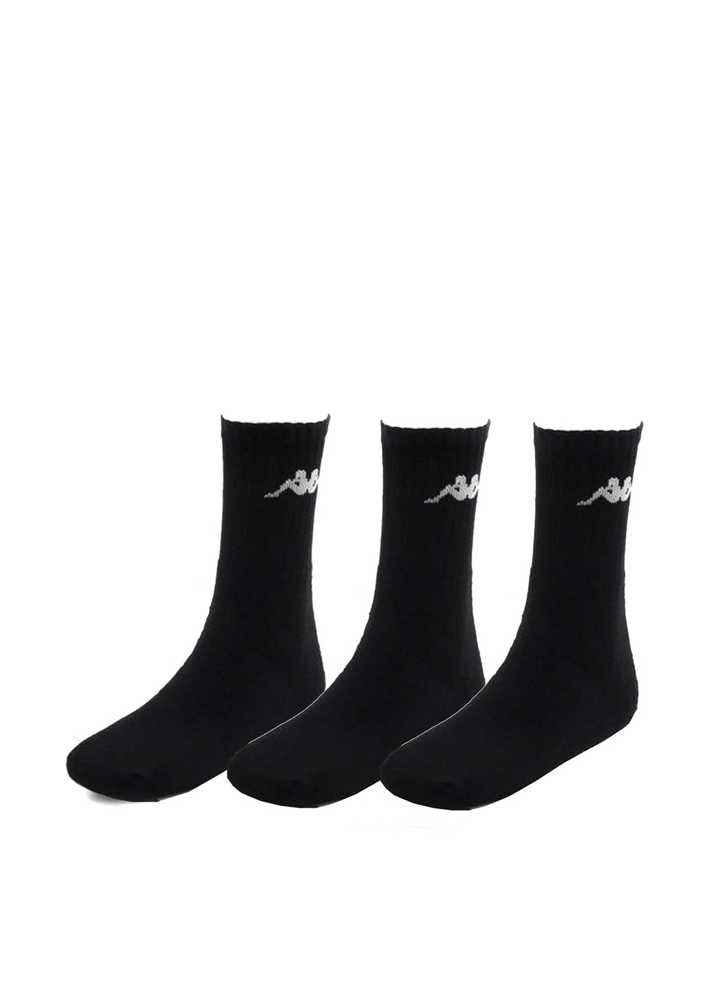 Шкарпетки Kappa малюнки чорні спортивні