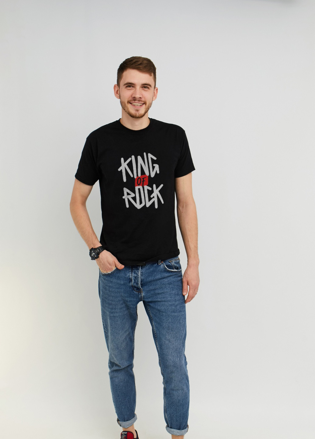 Черная футболка мужская с коротким рукавом Memo