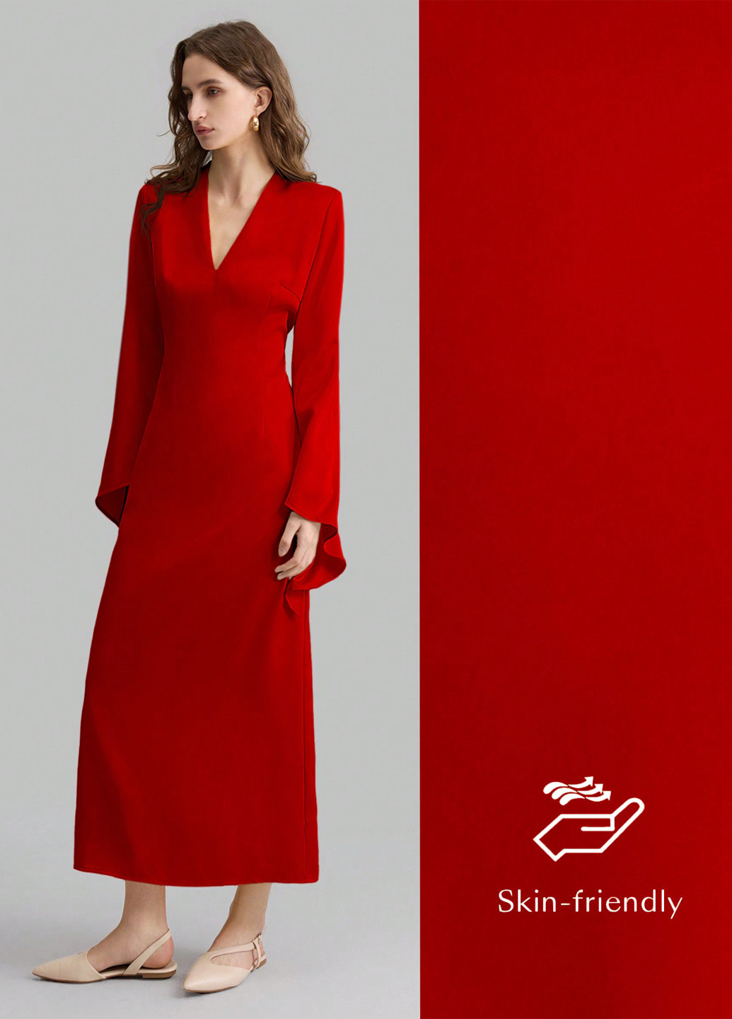 Червона кежуал сукня а-силует SHEIN однотонна