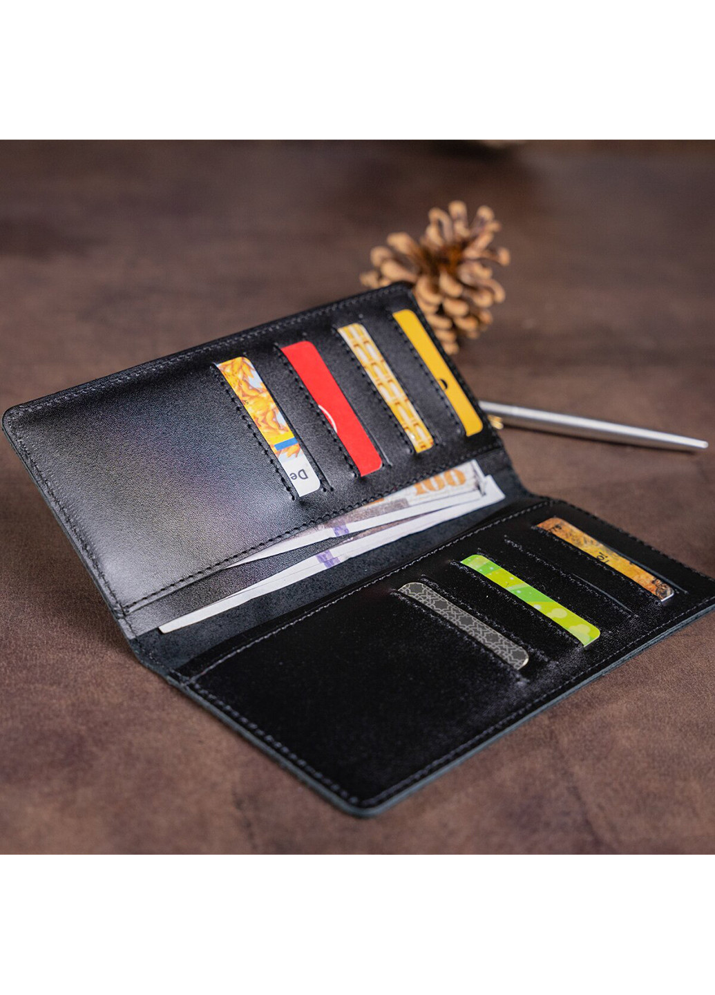 Мужской кожаный кошелек 18х9х1 см Shvigel (252132291)