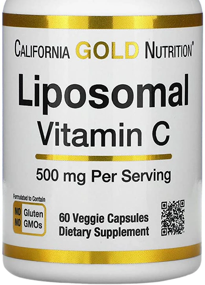 Липосомальный витамин C Liposomal Vitamin C, 250 mg, 60 Veggie Capsules California Gold Nutrition (254325719)