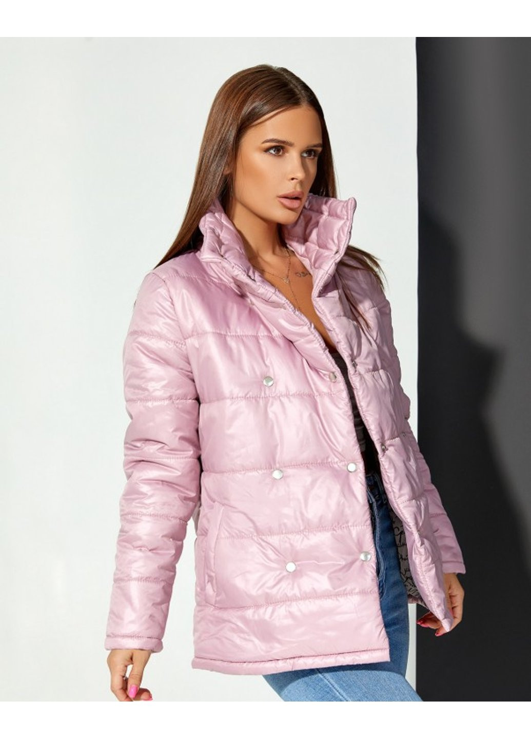 Розовая демисезонная куртка sa-311 s хаки ISSA PLUS