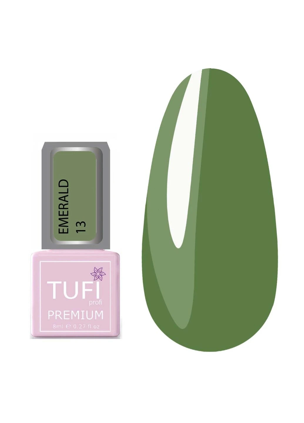 Гель-лак PREMIUM Emerald 13 Tufi Profi 0 (239833571)