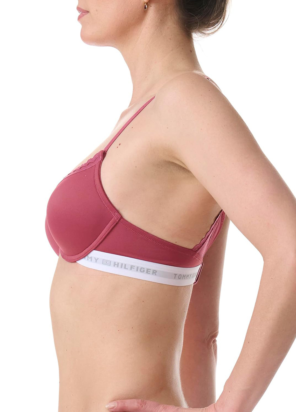 Темно-рожевий бралетт бюстгальтер Tommy Hilfiger з кісточками нейлон