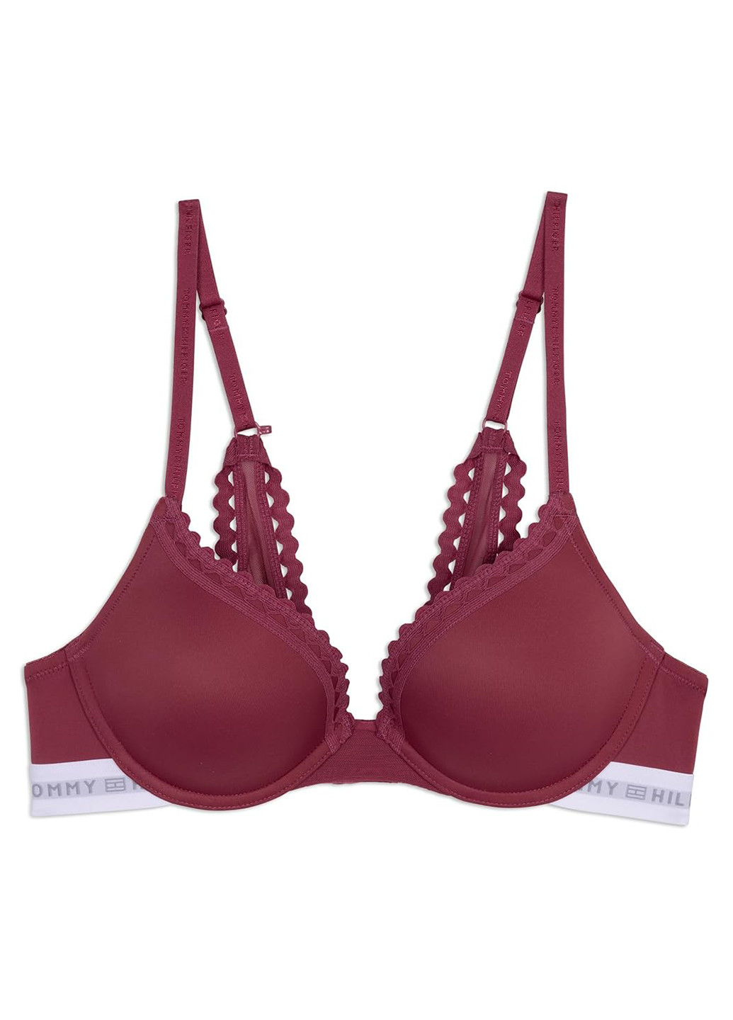 Темно-рожевий бралетт бюстгальтер Tommy Hilfiger з кісточками нейлон