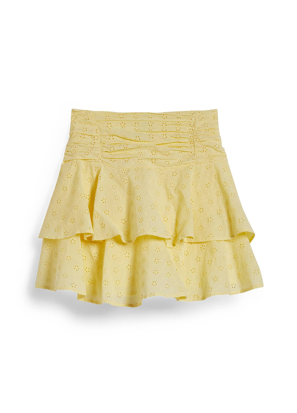 Желтая кэжуал однотонная юбка C&A клешированная
