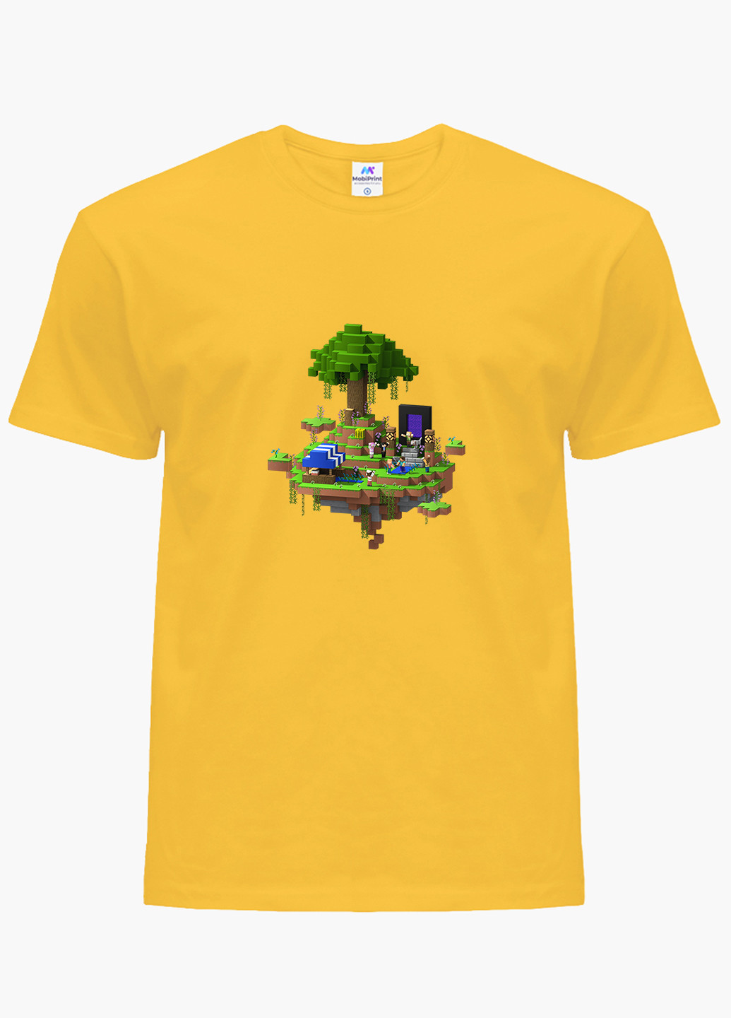 Жовта демісезонна футболка дитяча майнкрафт (minecraft) (9224-1177) MobiPrint
