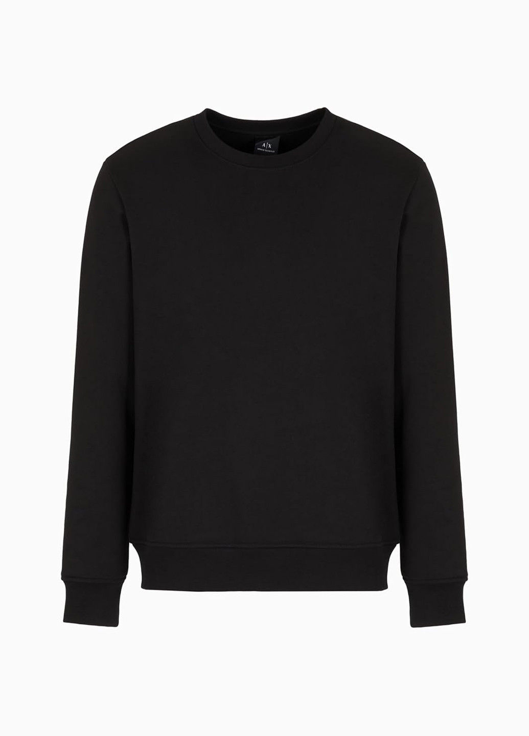 Черный свитшот Armani Exchange однотонный вышивка (315341646)