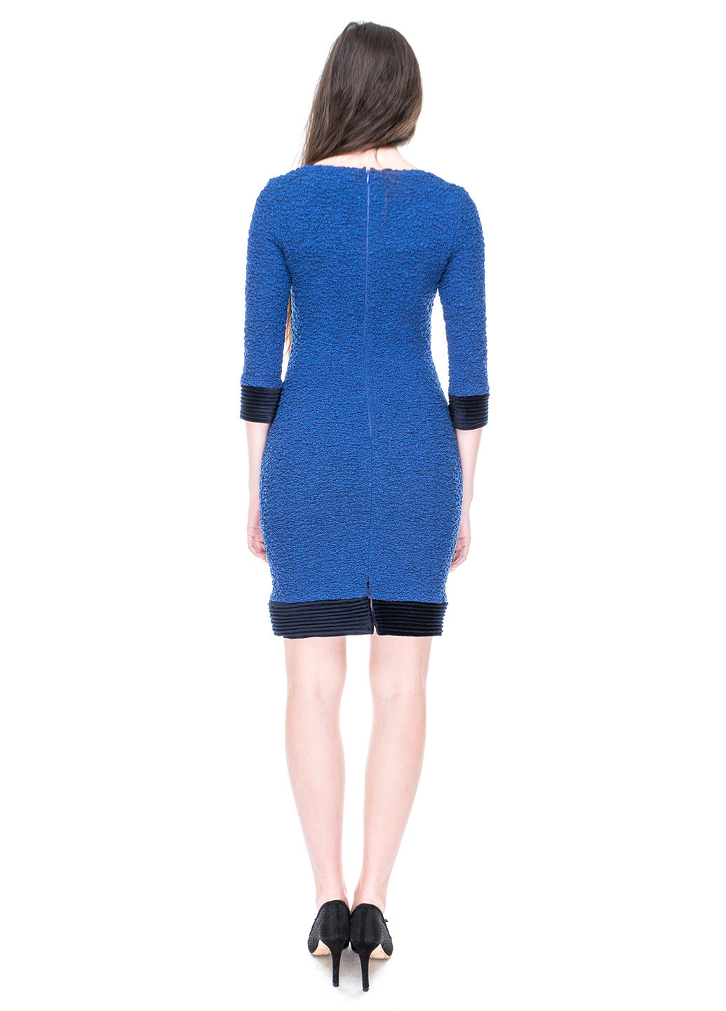 Синее кэжуал платье Carla Ruiz однотонное