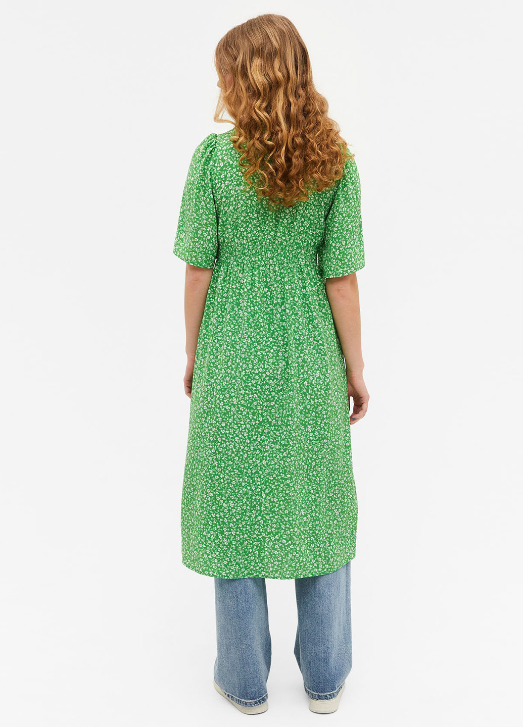 Зелена кежуал сукня а-силует Monki з квітковим принтом
