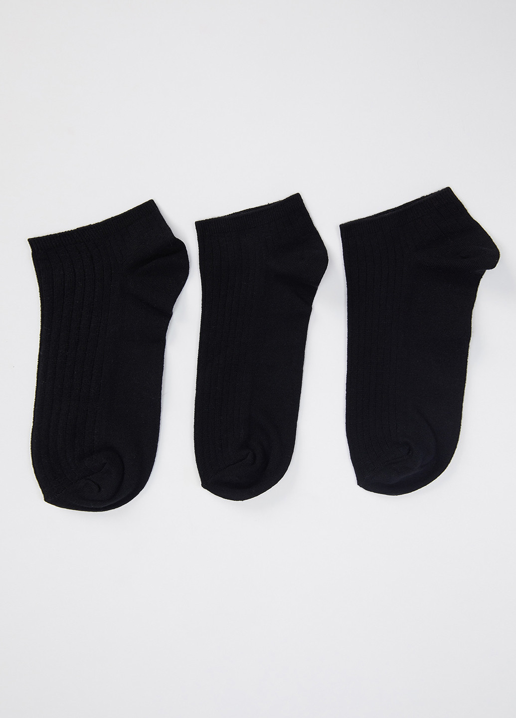 Шкарпетки (3 пари) DeFacto однотонні чорні повсякденні