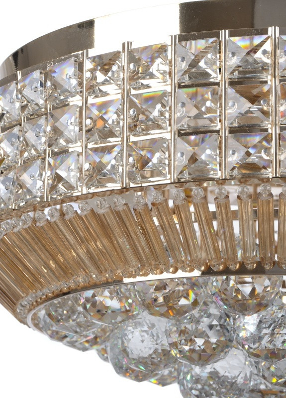 Люстра стельова торт з підсвічуванням велика BCL-615C/3*E14 + 8*3W LED Brille (253887010)