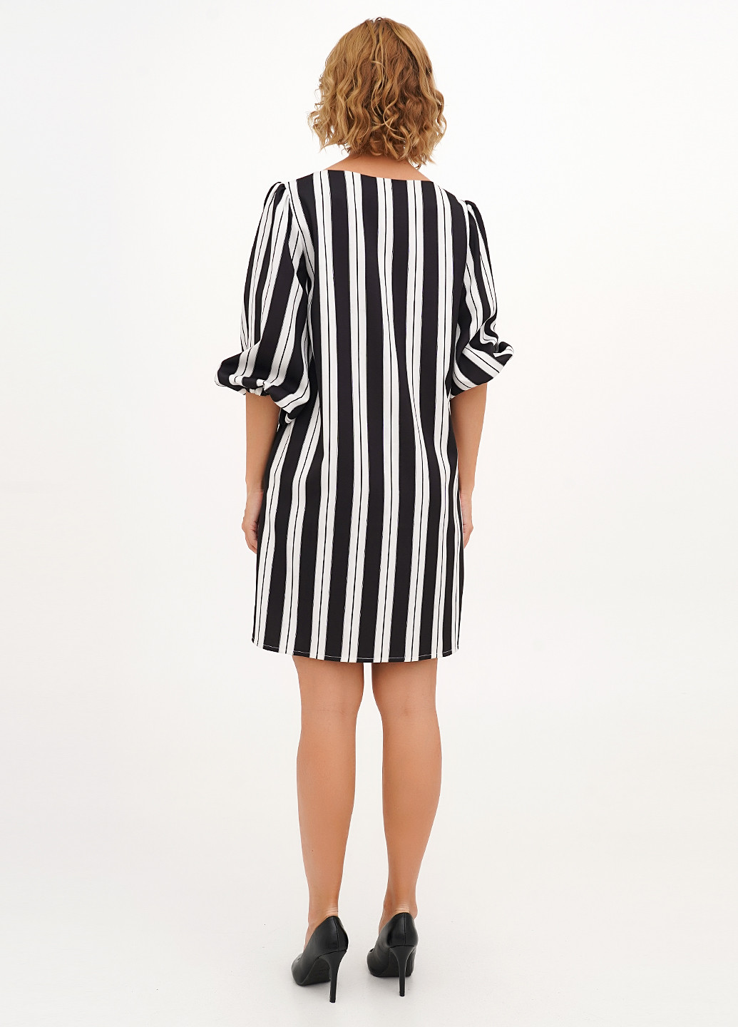 Чорно-білий кежуал сукня Vicolo в смужку