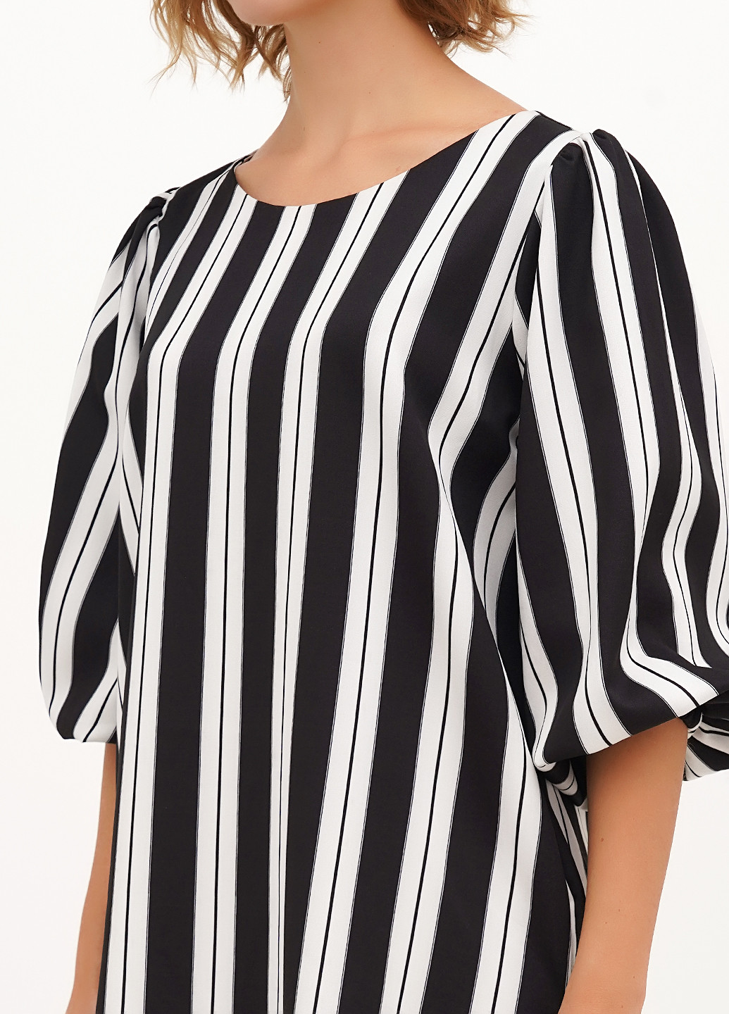 Чорно-білий кежуал сукня Vicolo в смужку