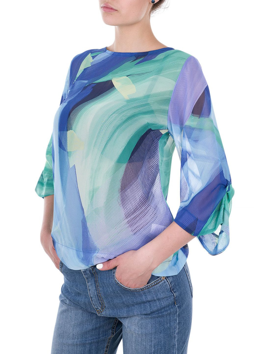 Комбинированная летняя блуза Zimo