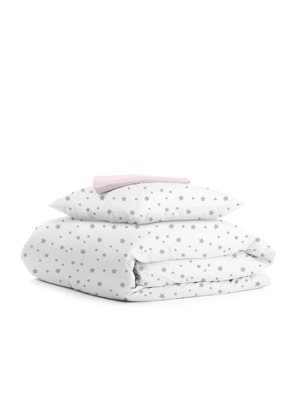 Підліткова постільна білизна STAR GREY ROSE (підковдра 160х220 см, наволочка 50х70 см, простирадло 90х200х20 см) Cosas (251801319)