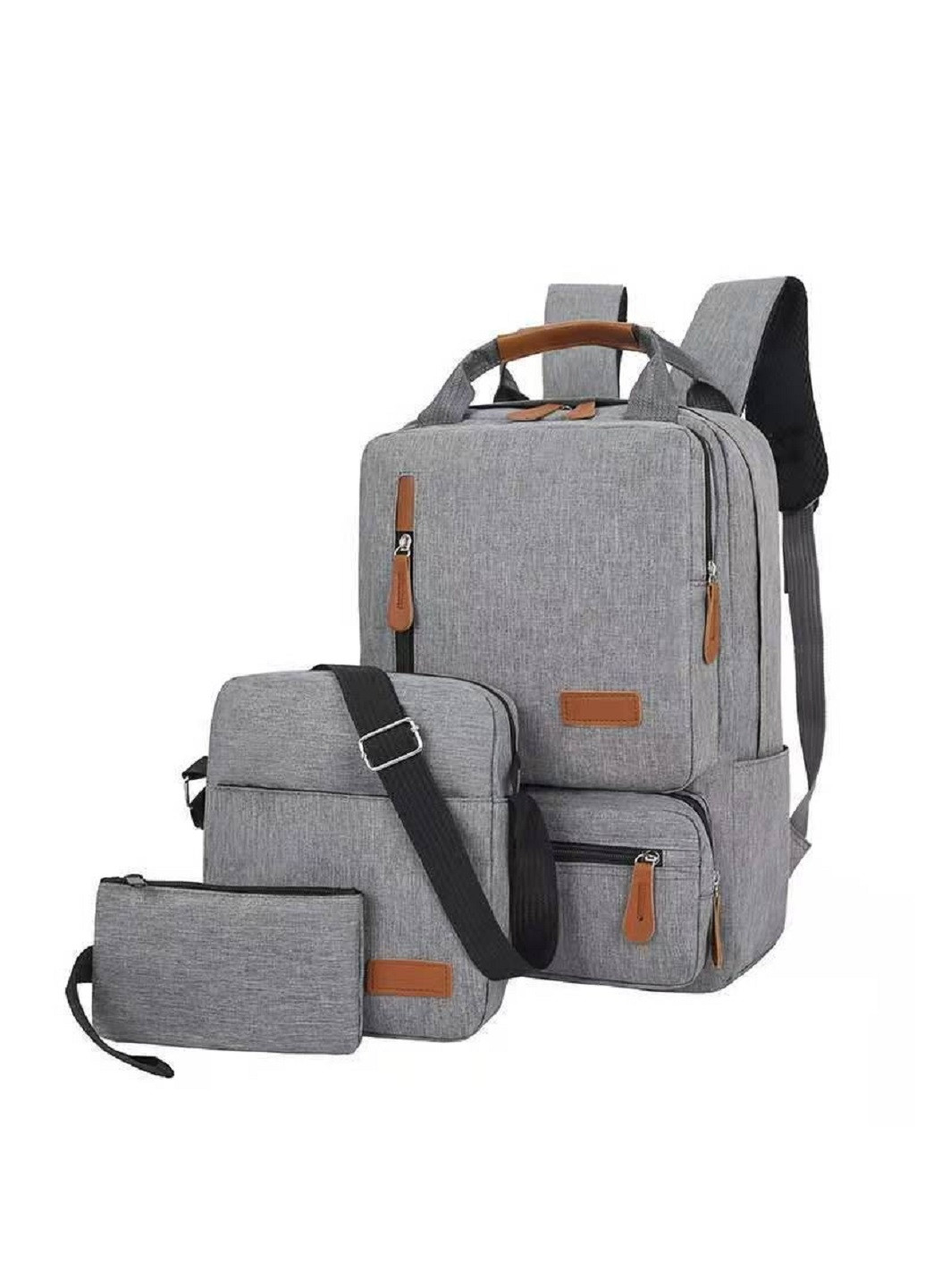 Комплект рюкзак сумка клатч набір три в одному портфель для ноутбука планшета з USB кабелем (24618-Нов) Francesco Marconi (252238944)