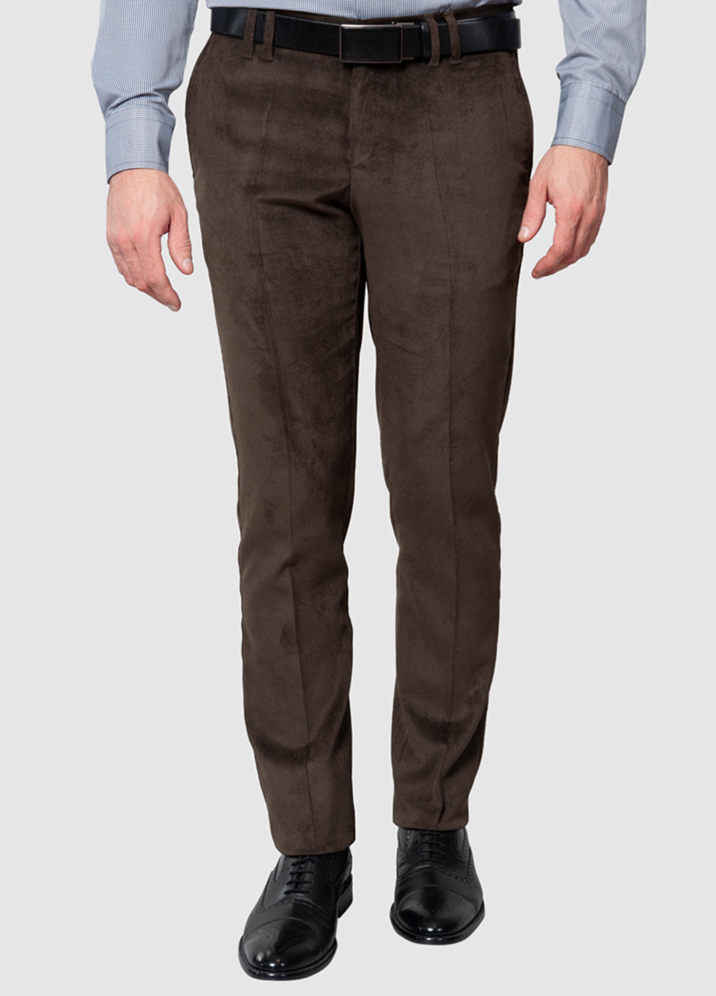 Темно-коричневые классические демисезонные классические брюки Arber