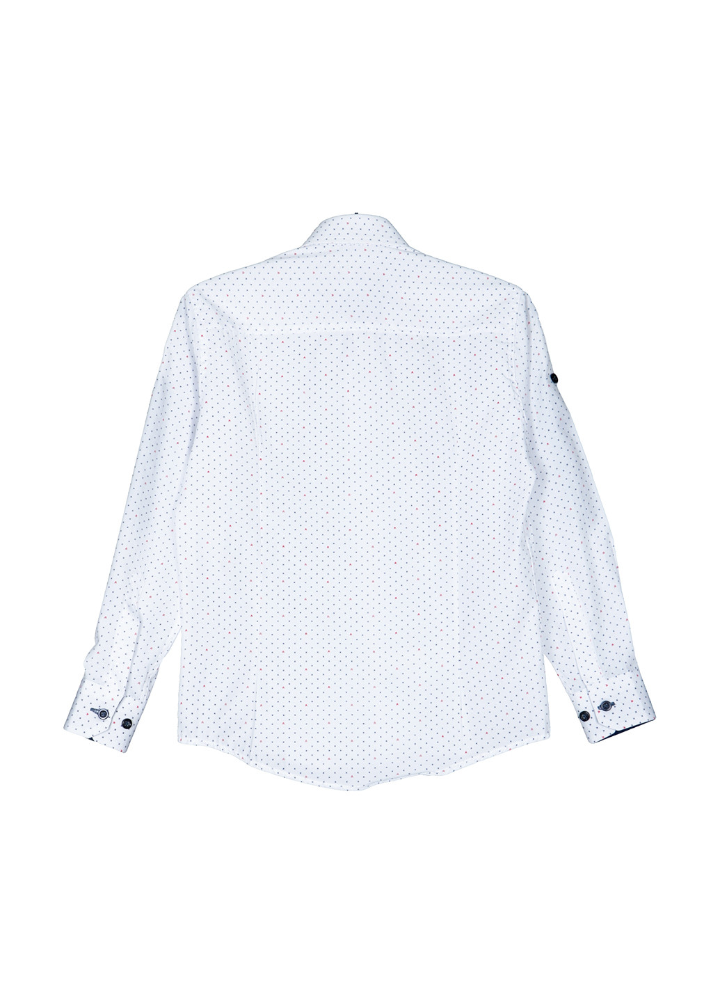 Белая классическая рубашка с геометрическим узором Cazibesi