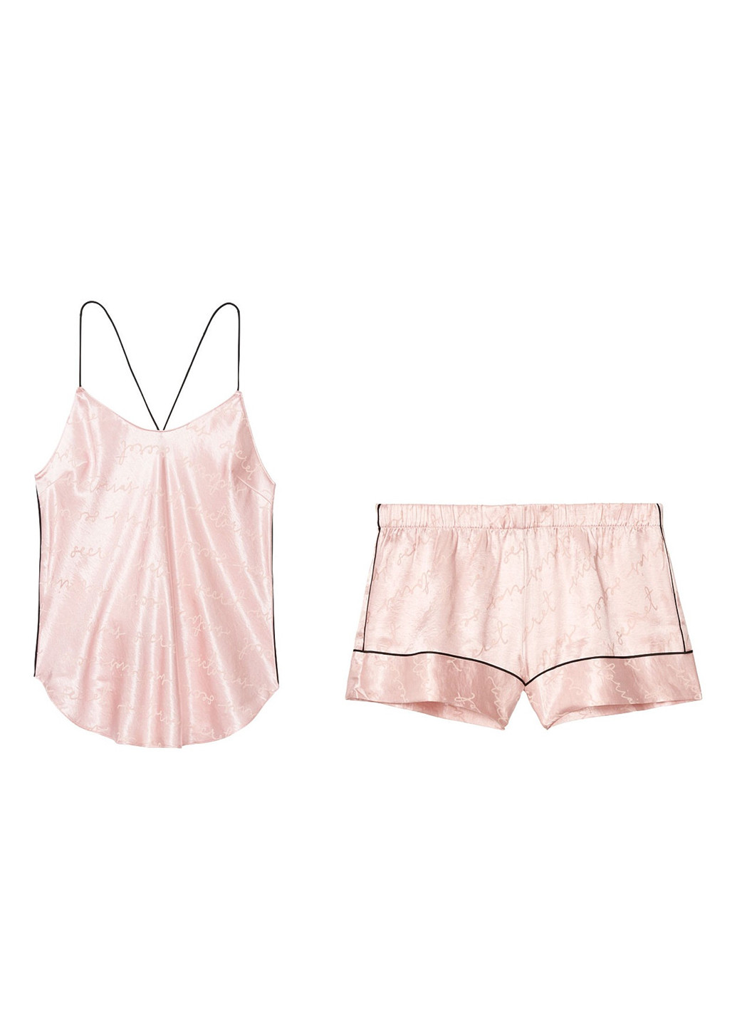 Светло-розовая всесезон пижама (майка, шорты) майка + шорты Victoria's Secret