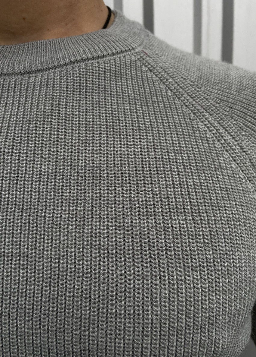 Сірий зимовий светр теплий Figo 6940 gray