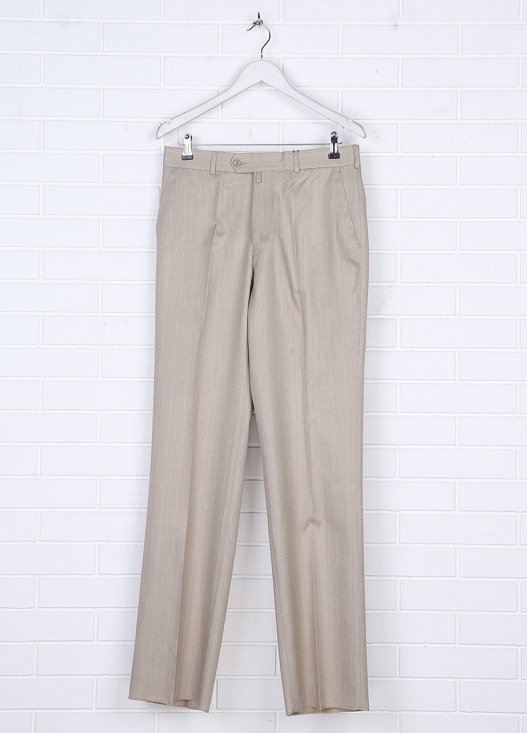 Светло-серые классические летние прямые брюки Daniel Perry