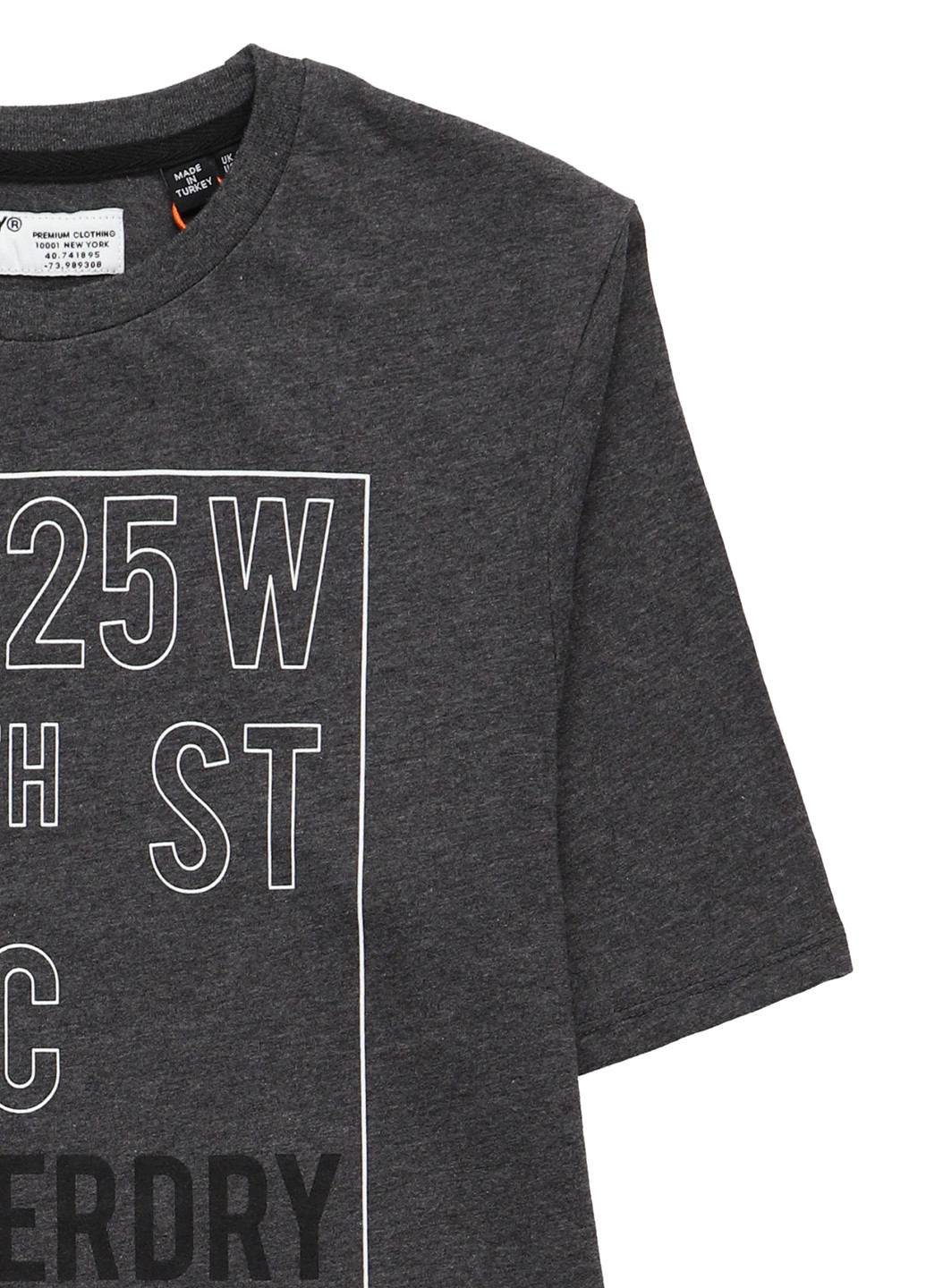 Сіра кежуал сукня сукня-футболка Superdry з написами