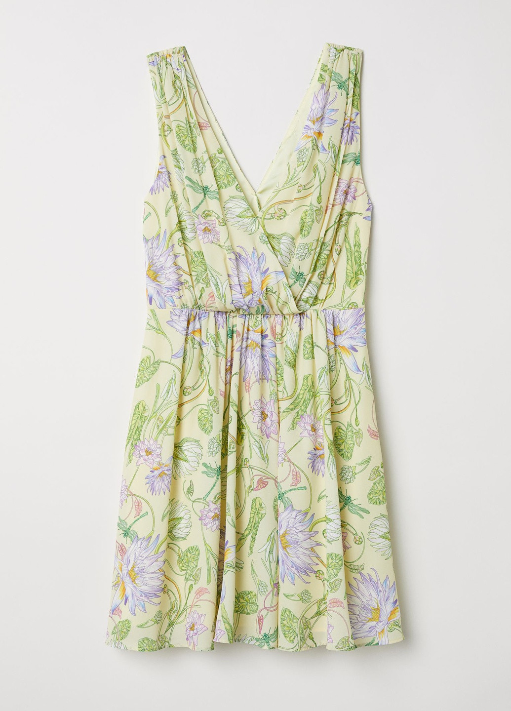 Жовтий кежуал сукня H&M з квітковим принтом